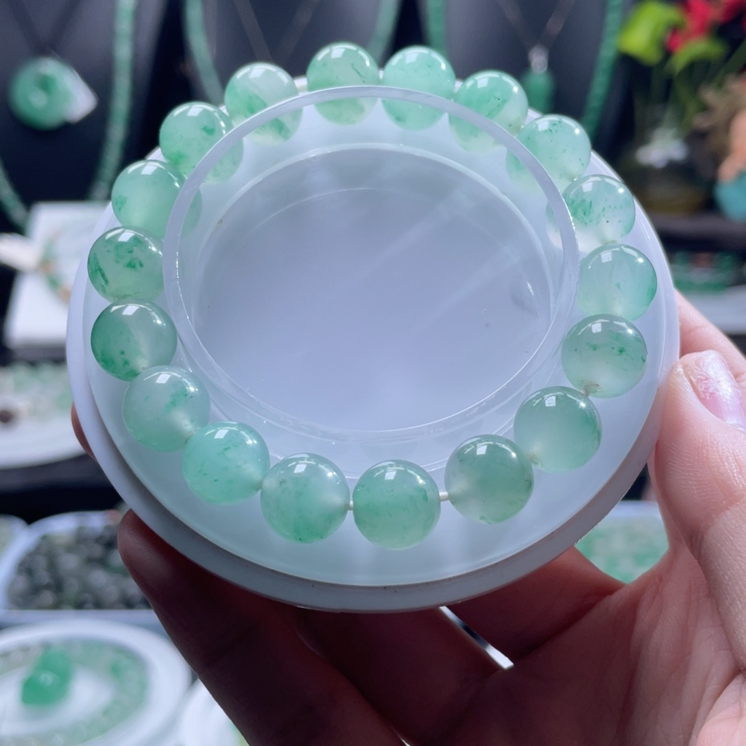 石英质玉（非洲翠）未镶嵌手串