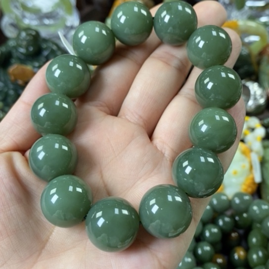 透闪石质玉手串未镶嵌苍**约