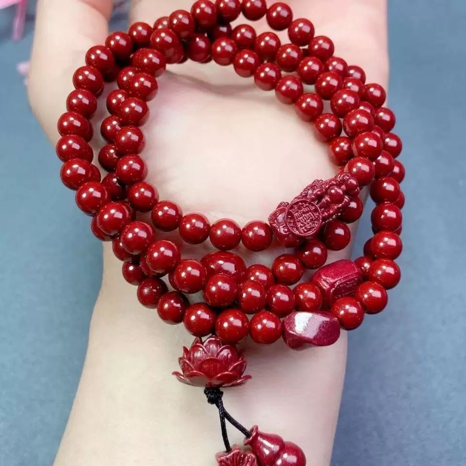 天然辰砂HSMY-1073手串（无礼盒）