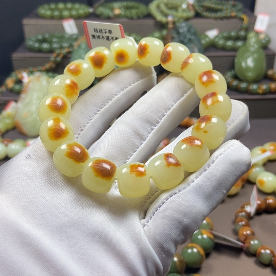 水***季手链未镶嵌透闪石质玉