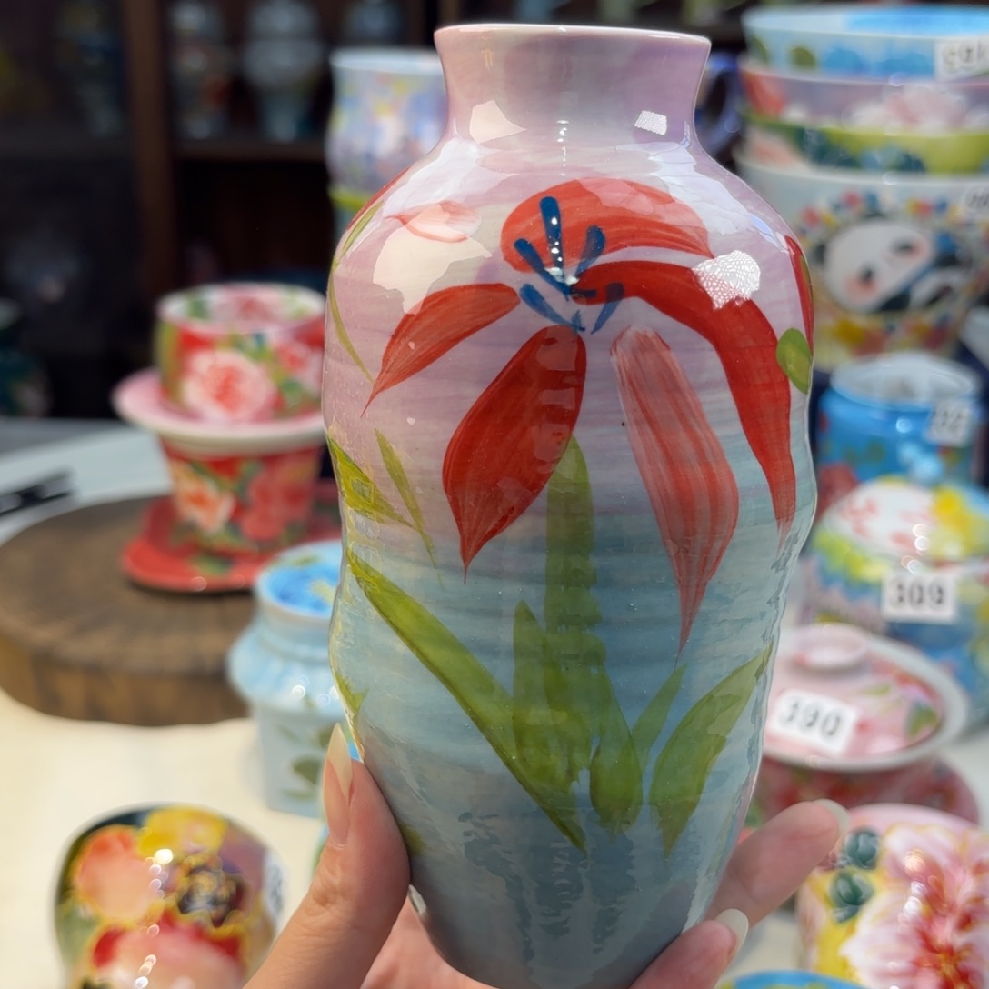 景德镇手绘高温釉下彩陶瓷茶具