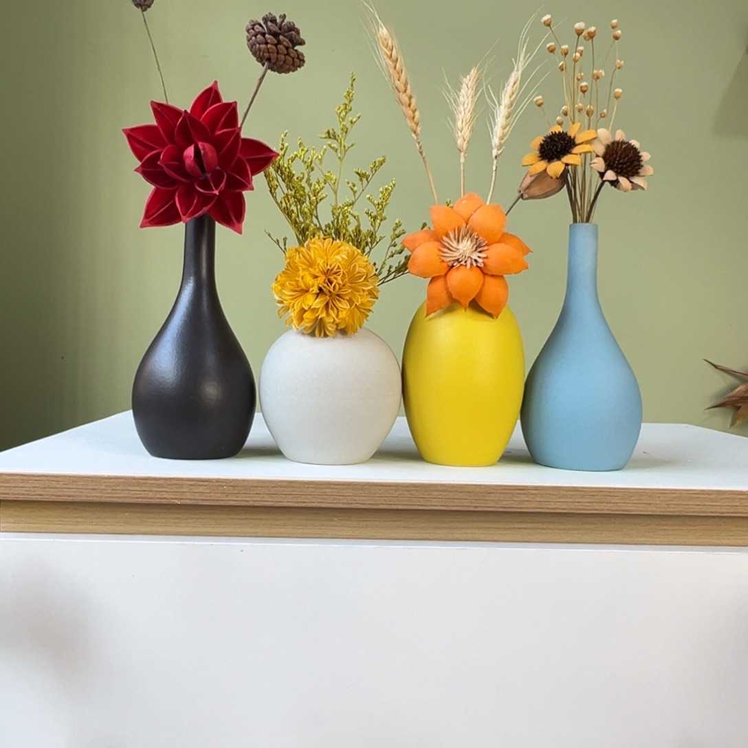 陶瓷花瓶陶瓷花瓶带花高度20-30厘米左右