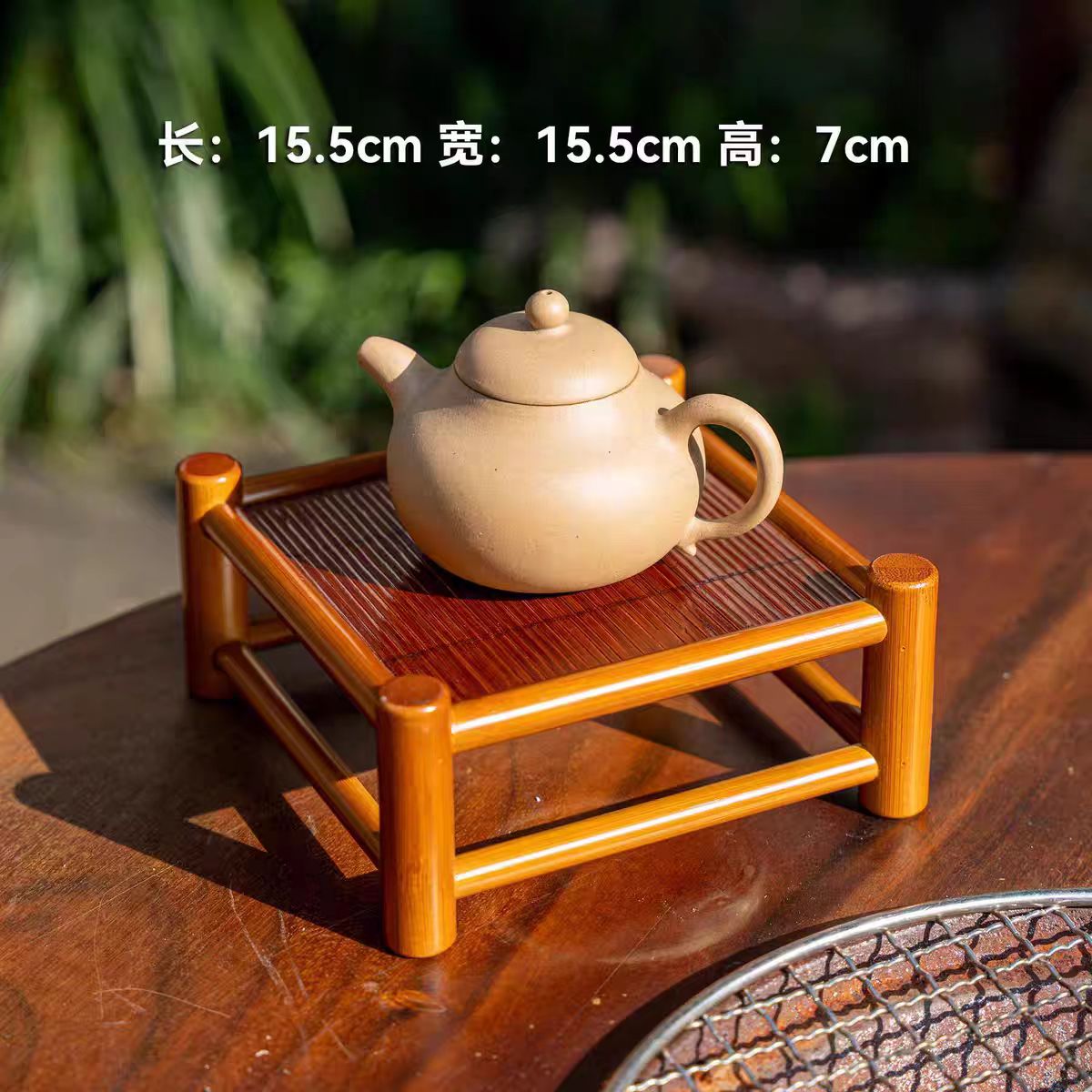 禅意小茶台紫砂壶展示小架子茶具收纳架中式迷你茶壶摆件桌面花架