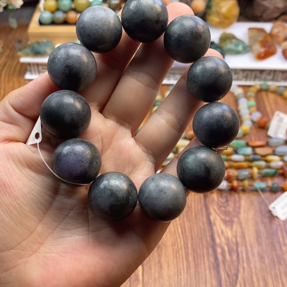 翡翠未镶嵌手串卡19+