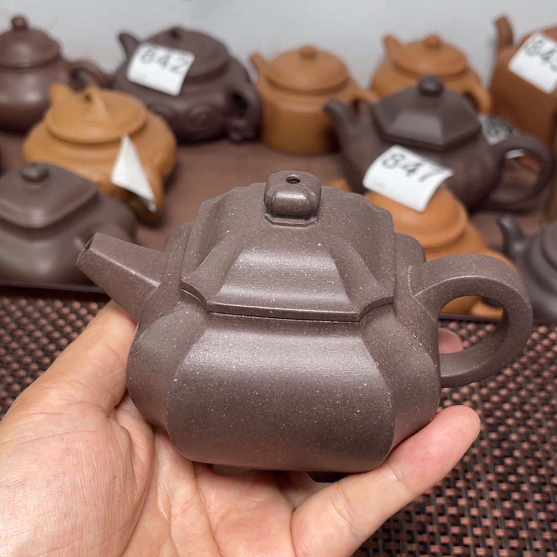 茶壶紫砂抽角四方230毫升