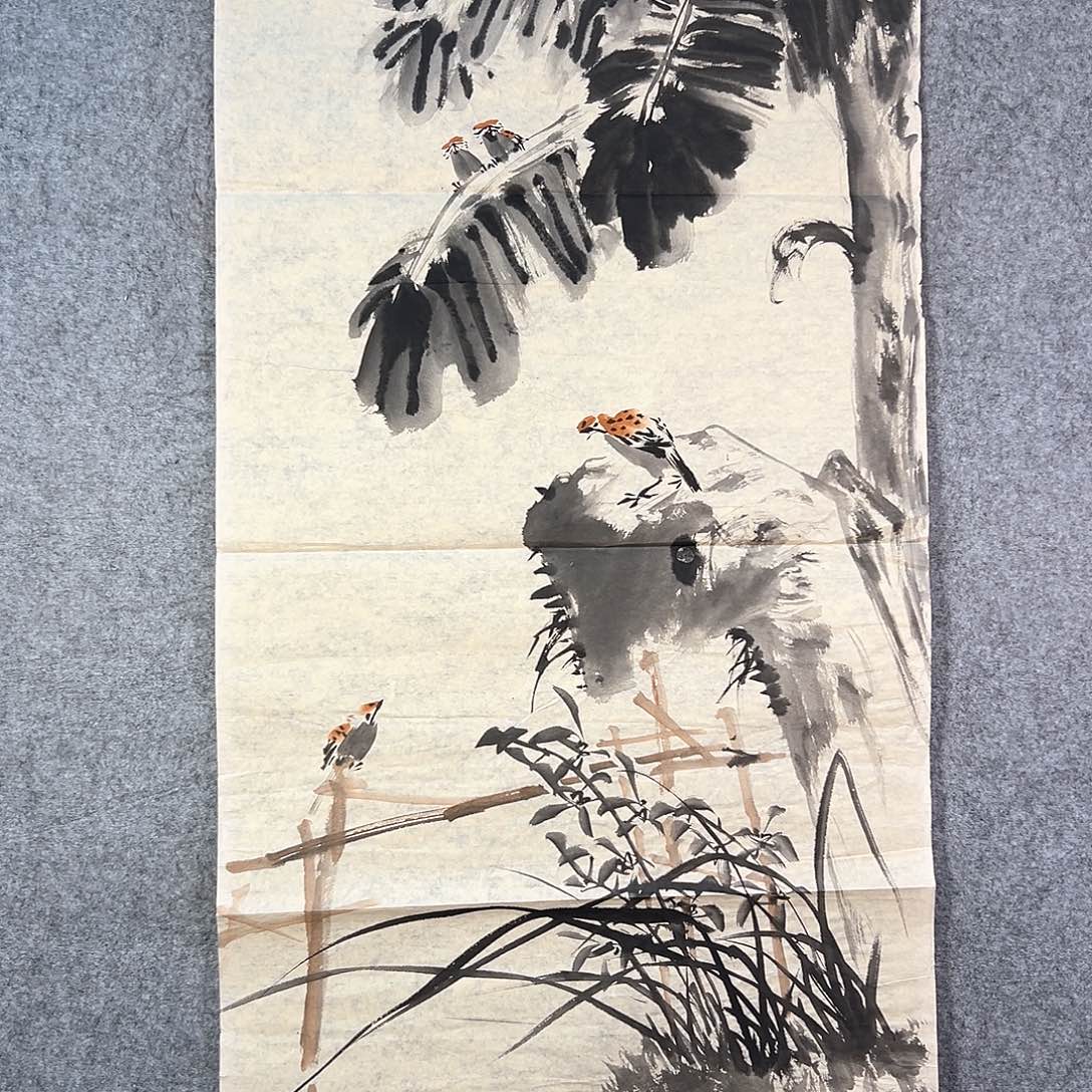 国画344 花鸟在这里生活很累