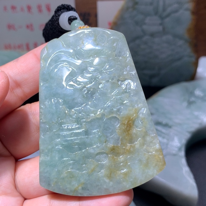 翡翠未镶嵌颈饰保真天然A货翡翠