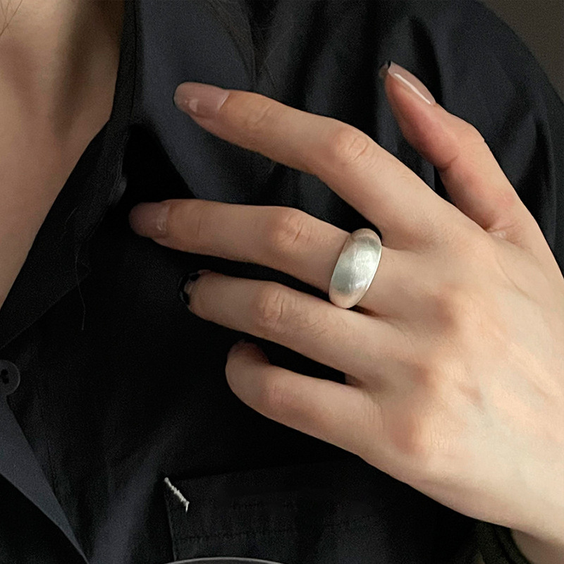 纯铜戒指 银色活口日韩指环极简素款食指