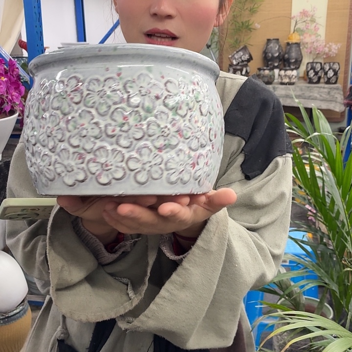 20×14 -粗陶花盆有孔-买买买