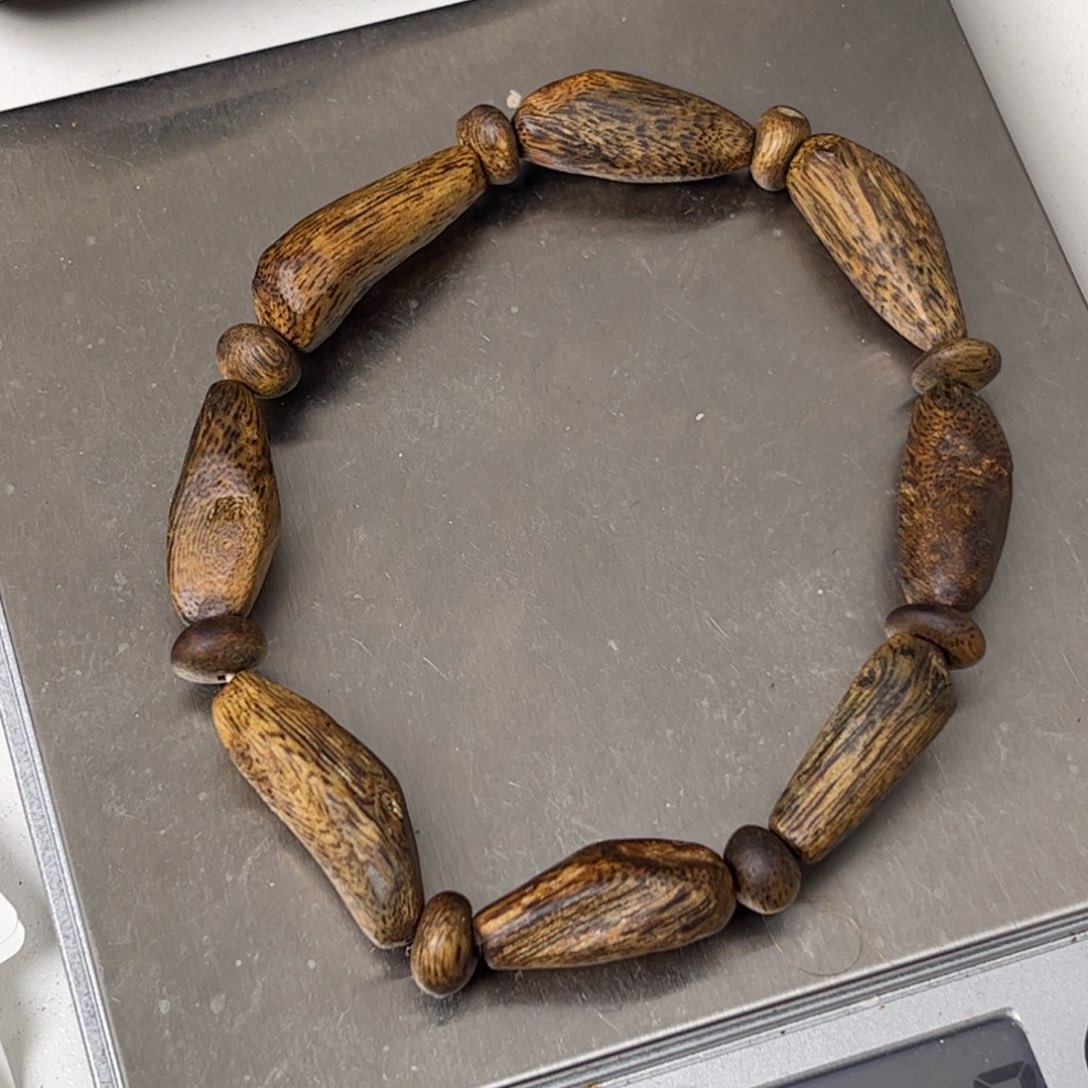 沉香手串奇楠沉香沉水浮随形树丁单圈手串一条（福利）