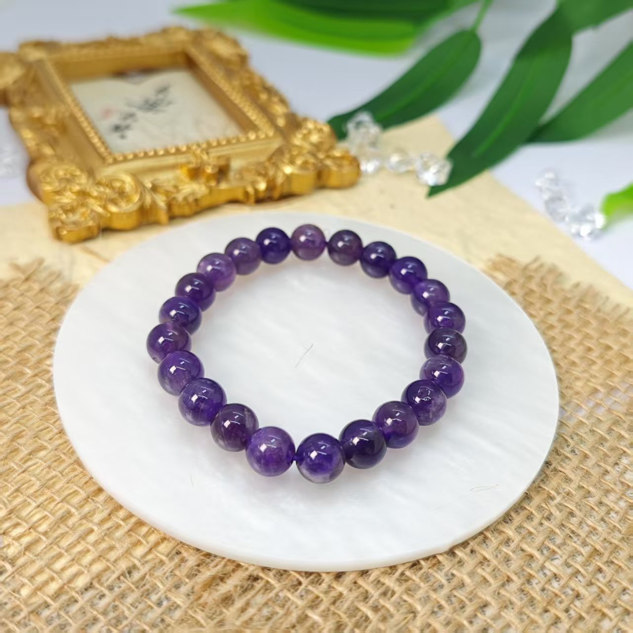 《星汉》紫水晶帝王紫素圈手链8+(多样发其一) YS48