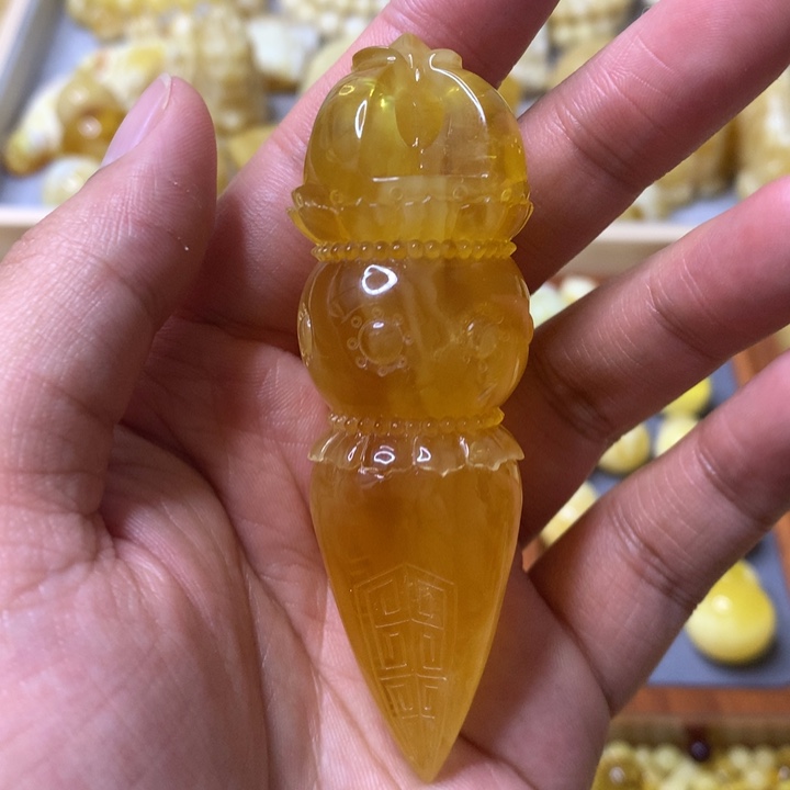 【闪购商品】琥珀珠宝奇石未镶嵌金刚杵