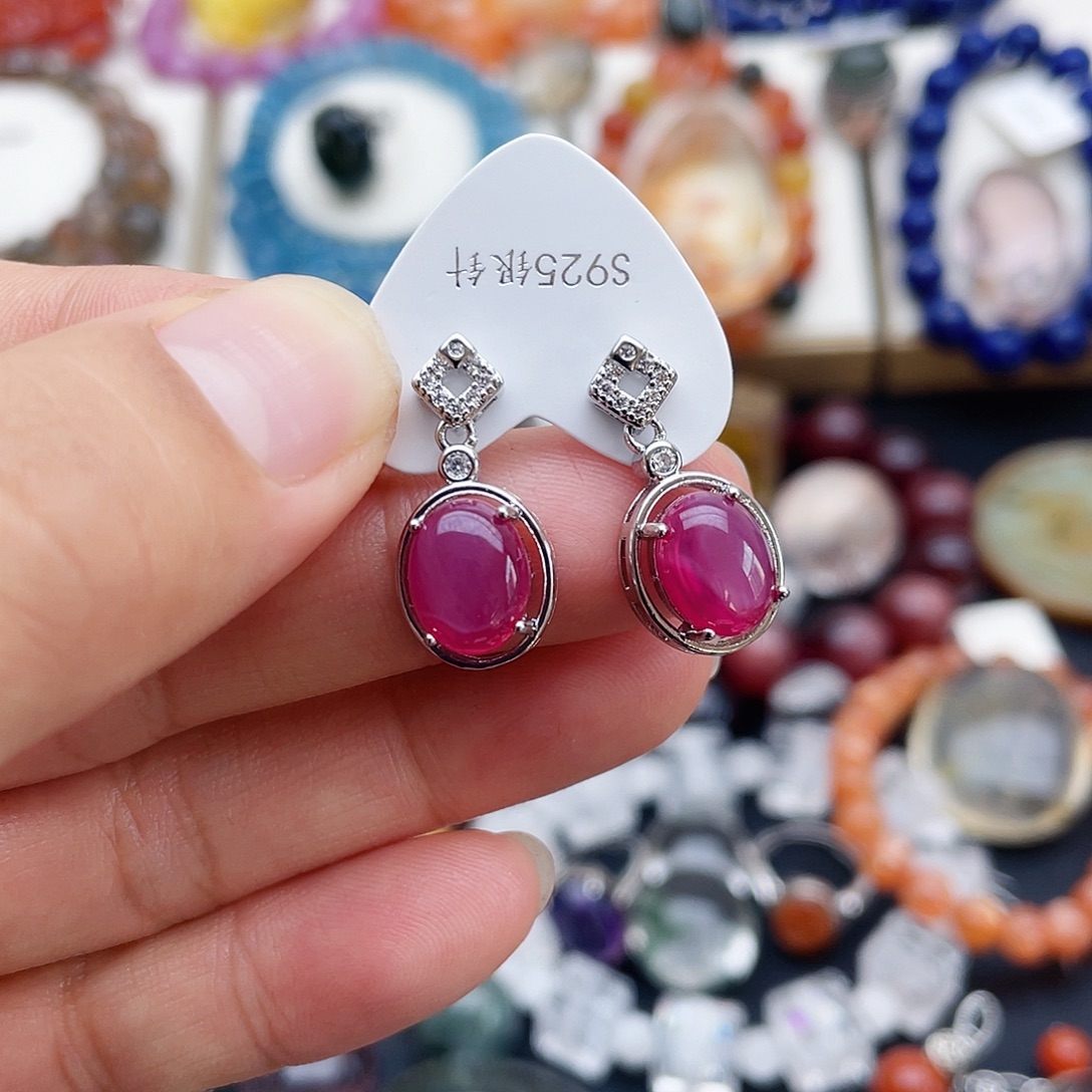 烟晶戒指银S925镶嵌