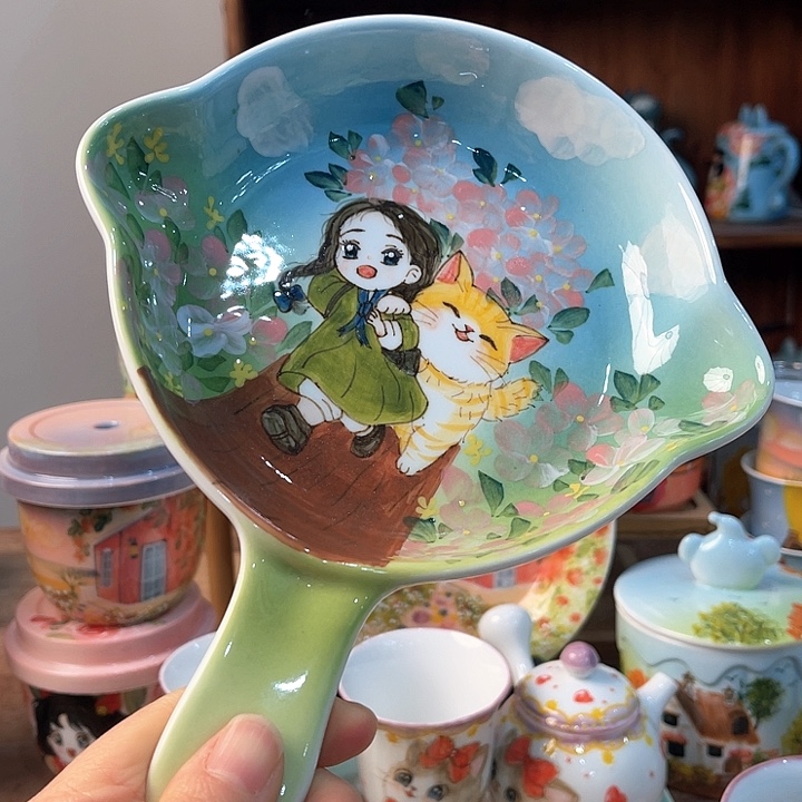 陶景德镇釉下手绘陶瓷 