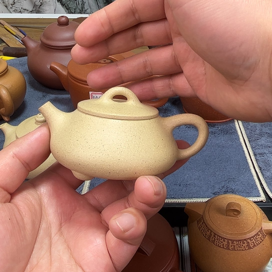 紫砂茶壶120毫升本山段平盖石瓢