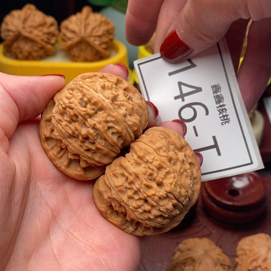 文玩核桃把件小*白狮43