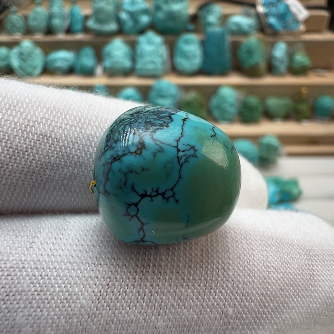 绿松石未镶嵌配饰15.2*16.3