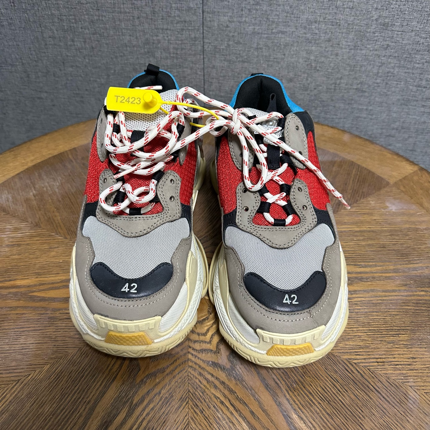 99新 Balenciaga/巴黎世家 低帮蓝灰老爹鞋/42码/t2423/99新