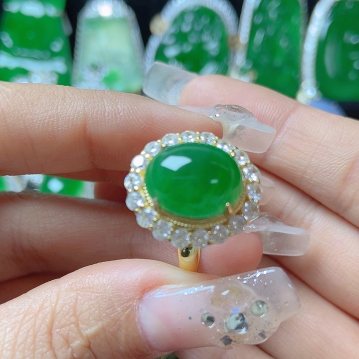 翡翠颈饰银S925镶嵌         