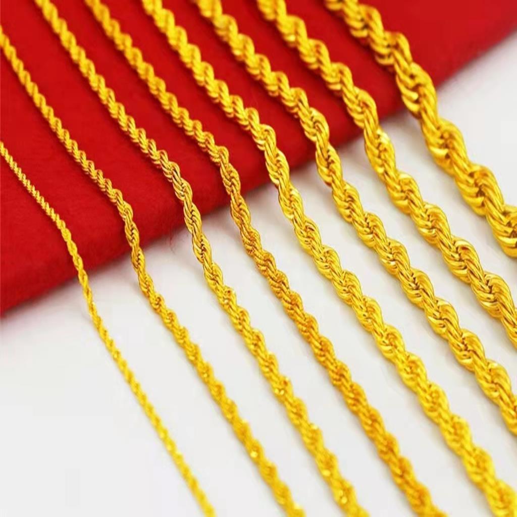 铜合金项链 铜合金麻花项链(点进选款式)情侣款时尚百搭不掉色