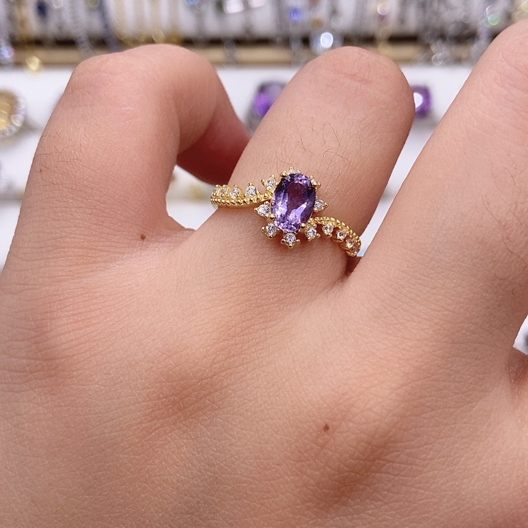 银S925镶嵌水晶戒指