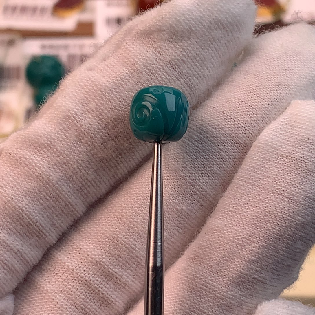 绿松石未镶嵌配饰蕊9*8.2