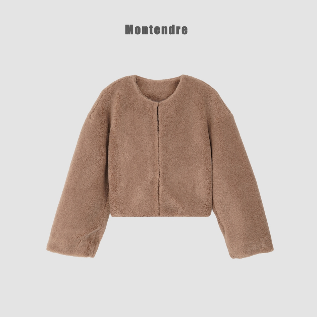 【MonTendre】 L 秋冬上新 时尚洋气简约短款毛绒外套