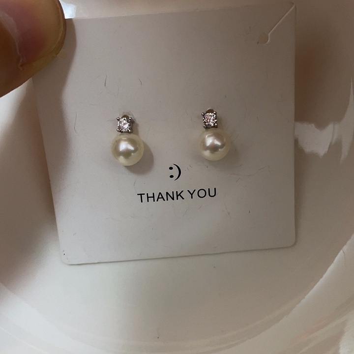 淡水珍珠耳饰银S925镶嵌