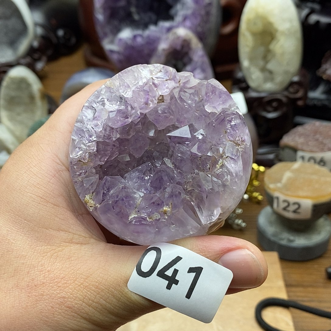 紫晶摆件未镶嵌全抛 摆件夜灯