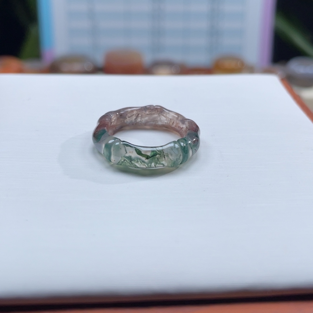 用***3玛瑙/玉髓未镶嵌戒指Z17.5港15