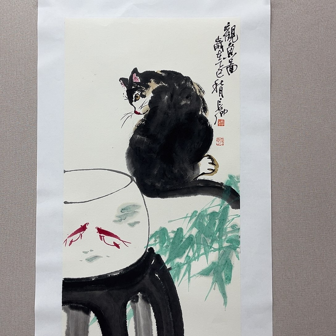 国画艺术家真人手绘