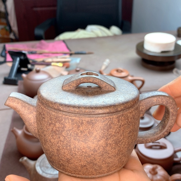 茶壶紫砂ℳ****高温紫泥，汉瓦，230c c