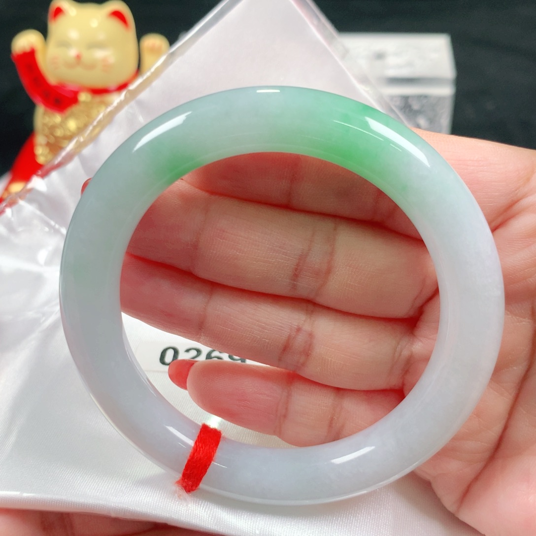 未镶嵌手镯翡翠编号0269 圆条56