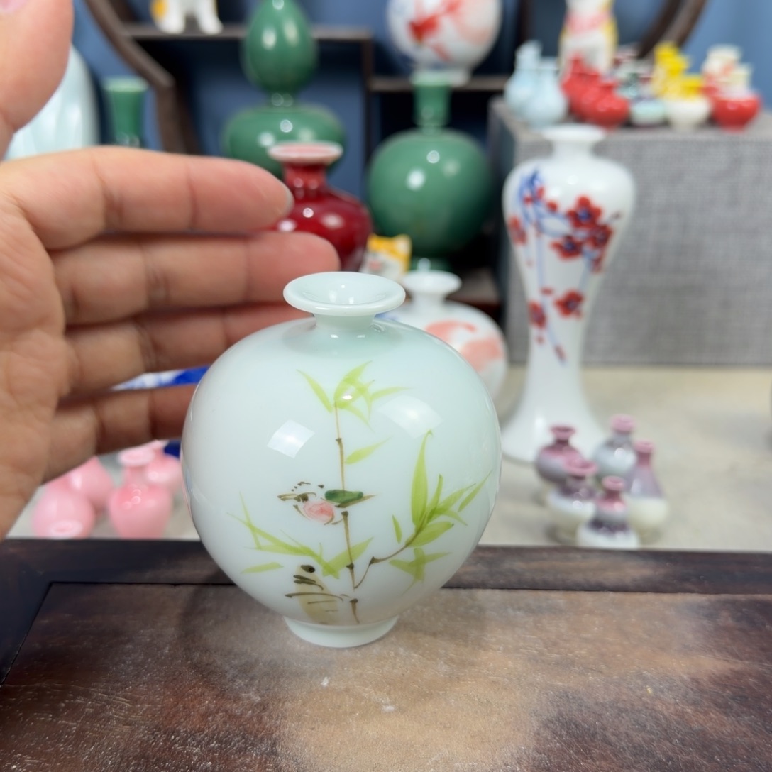 陶瓷手工小花器摆件