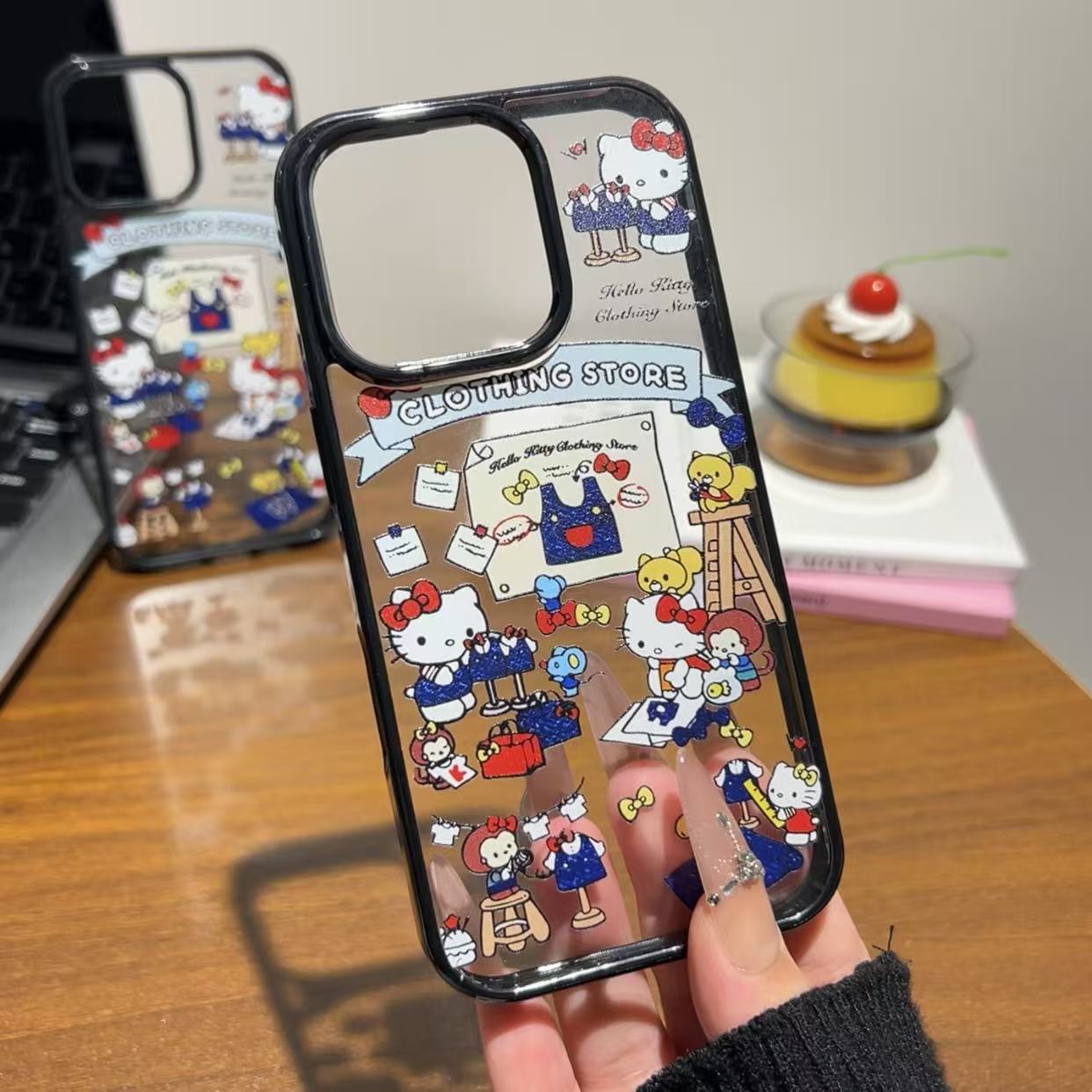 裁缝kitty猫适用苹果17promax手机壳iphone15亚克力防摔13卡通女