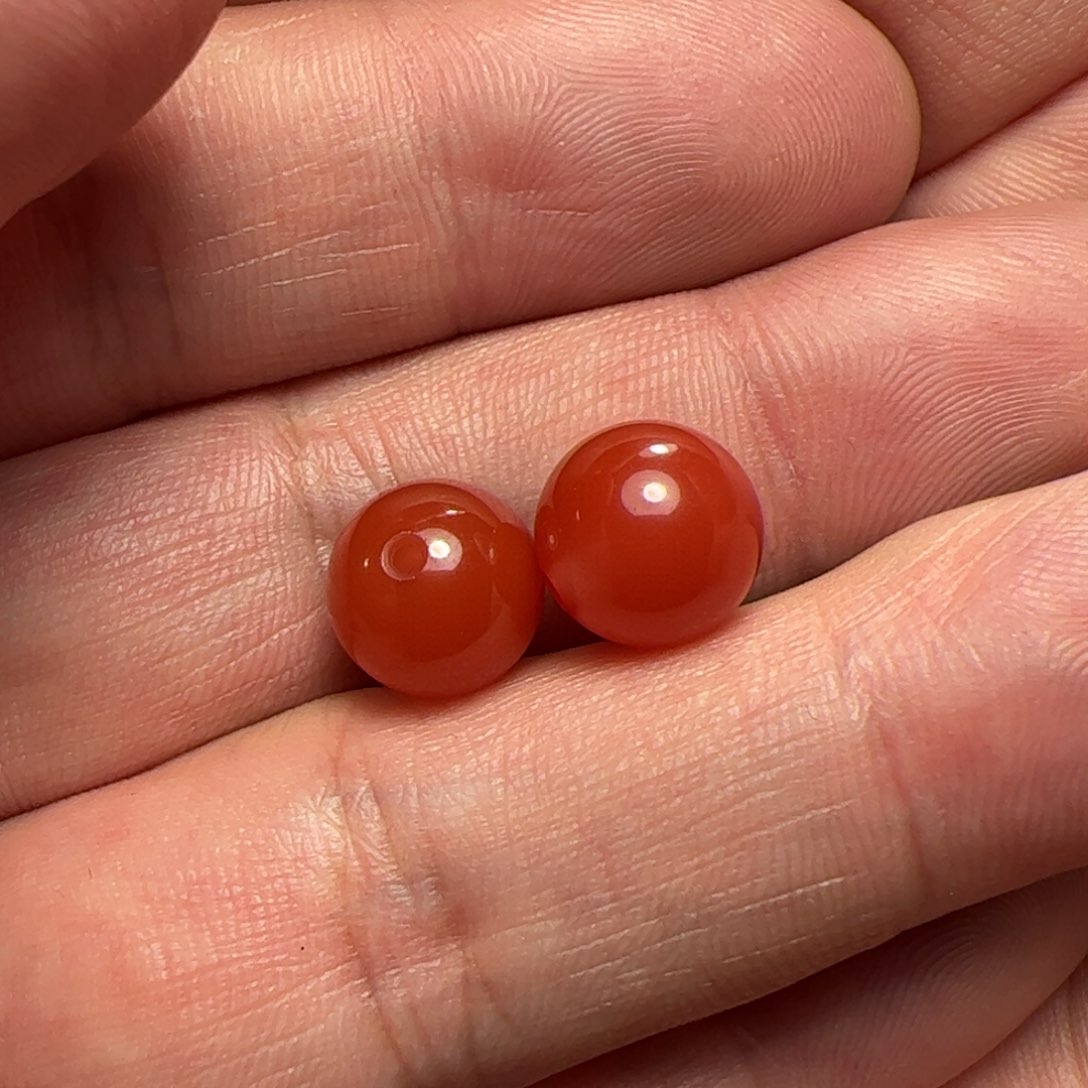 南红玛瑙珠子未镶嵌秋*～