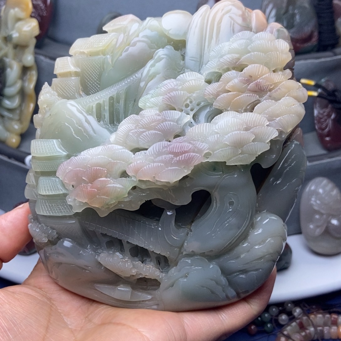 令***山玛瑙/玉髓未镶嵌颈饰