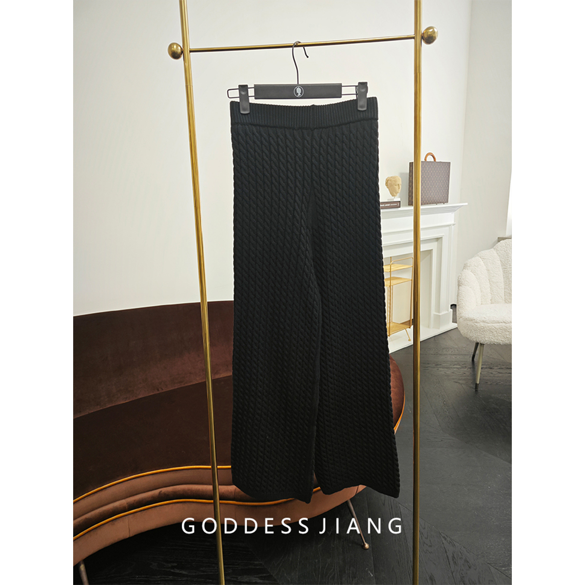 姜安妮_扭花针织裤M码 no退no换