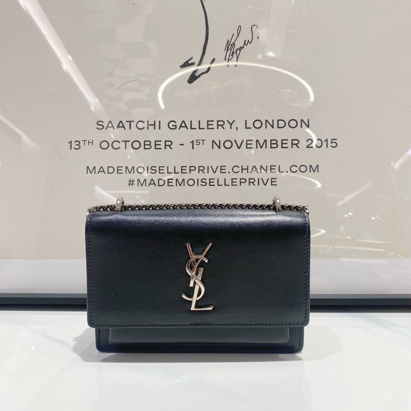99新 YSL/圣罗兰 圣罗兰 黑银 sunset日落 14142