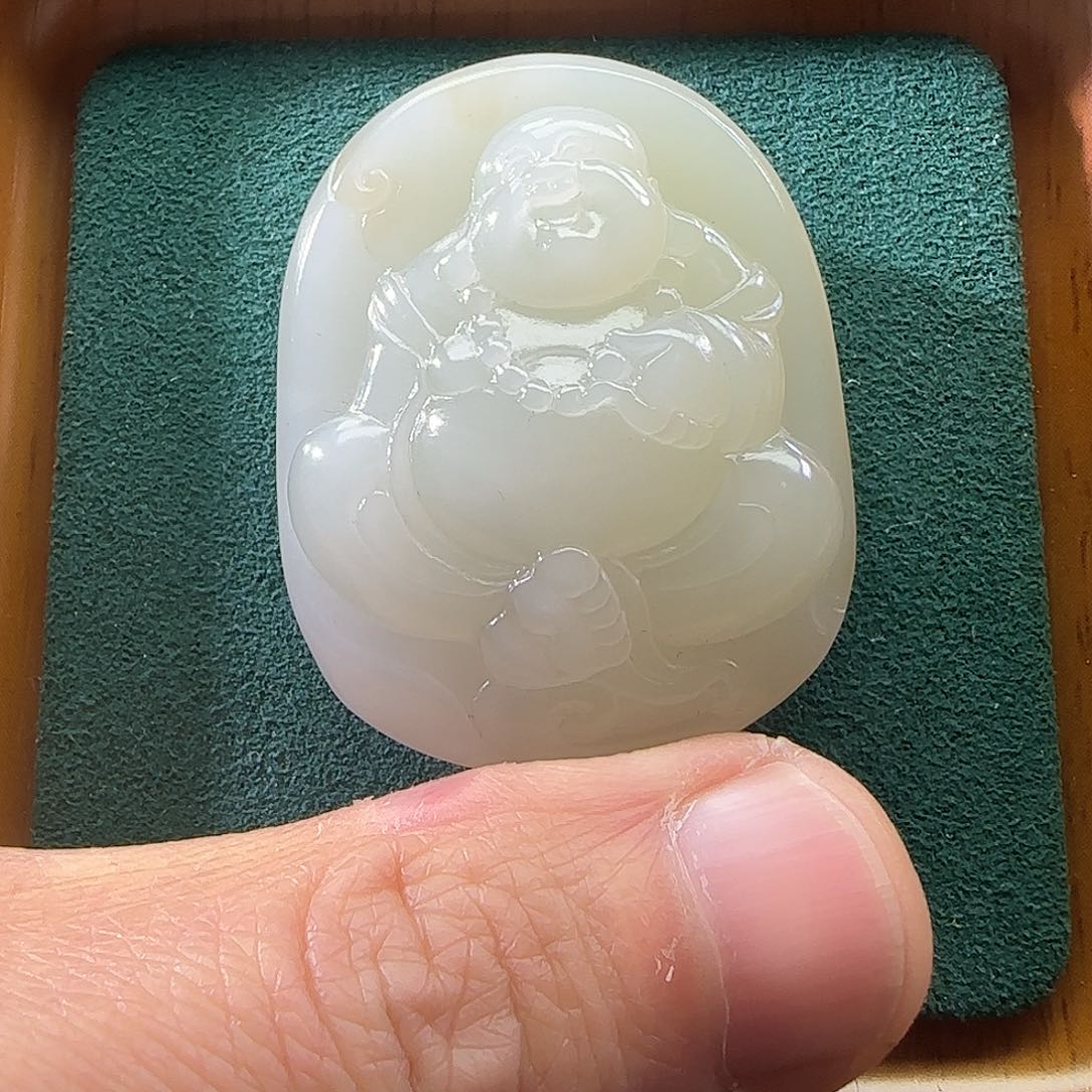 和田玉（白玉）颈饰未镶嵌山****啊