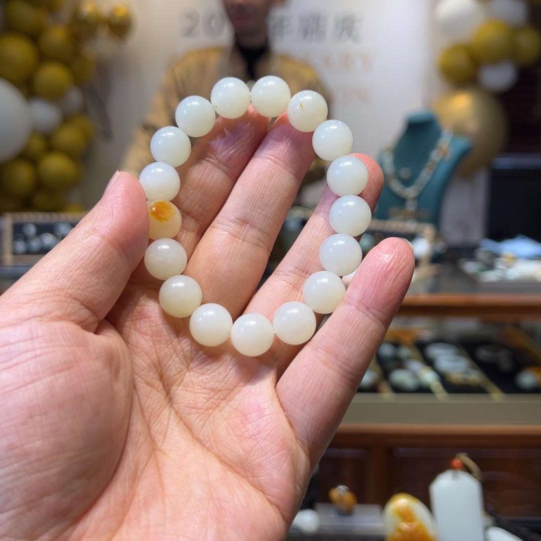 和田玉手链未镶嵌12