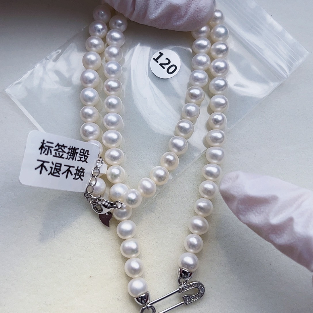 银S925镶嵌耳饰淡水珍珠