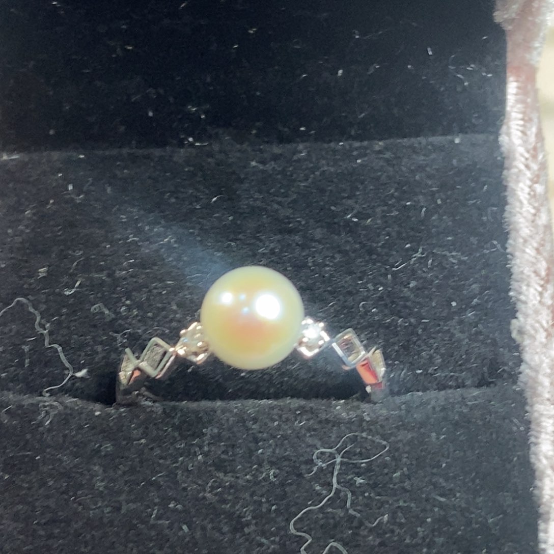 海水珍珠戒指银S925镶嵌