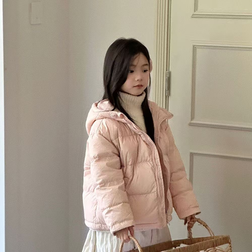 儿童羽绒服白鸭绒填充女童加厚休闲保暖韩版秋冬
