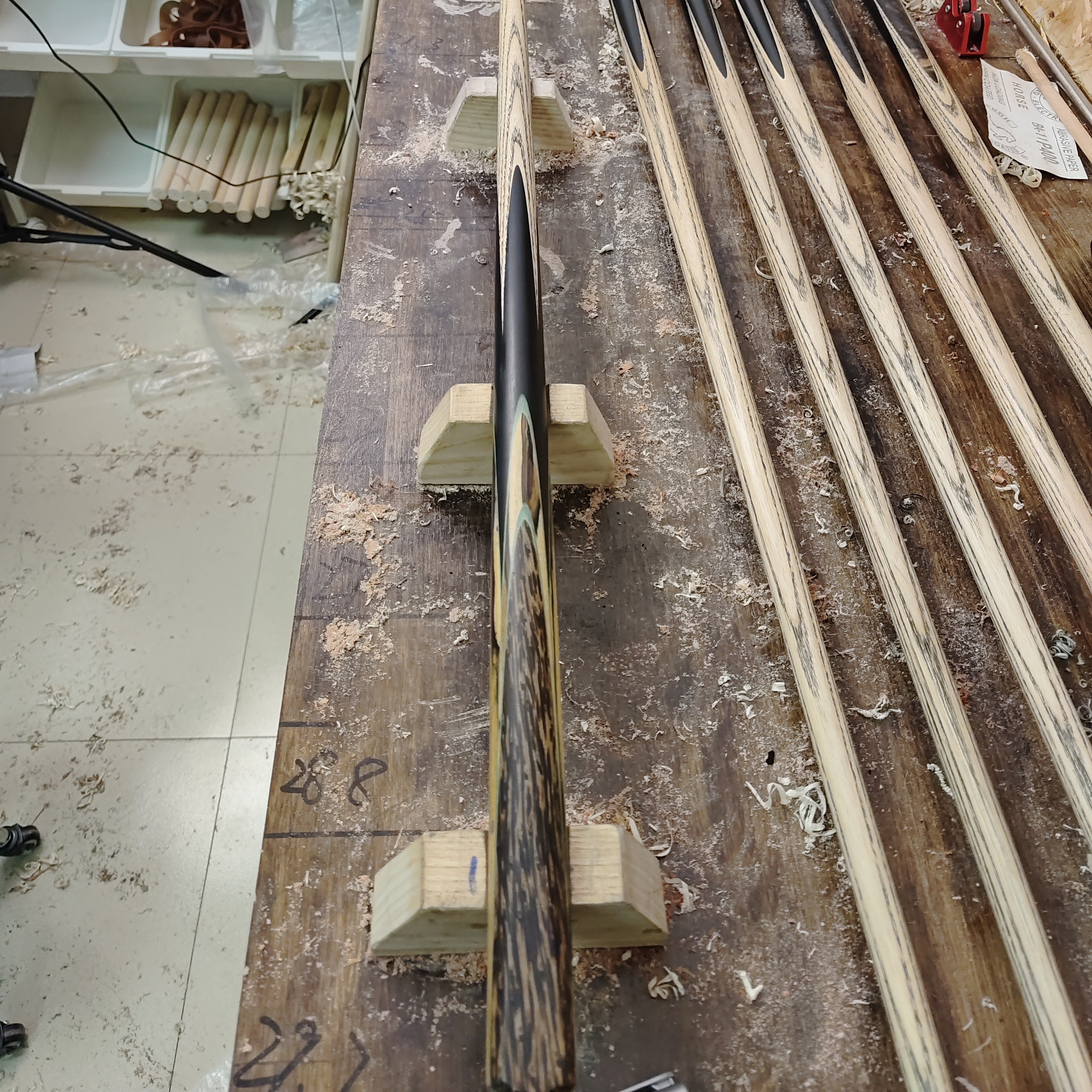 纯手工白蜡木小头台球杆套装拍一发七