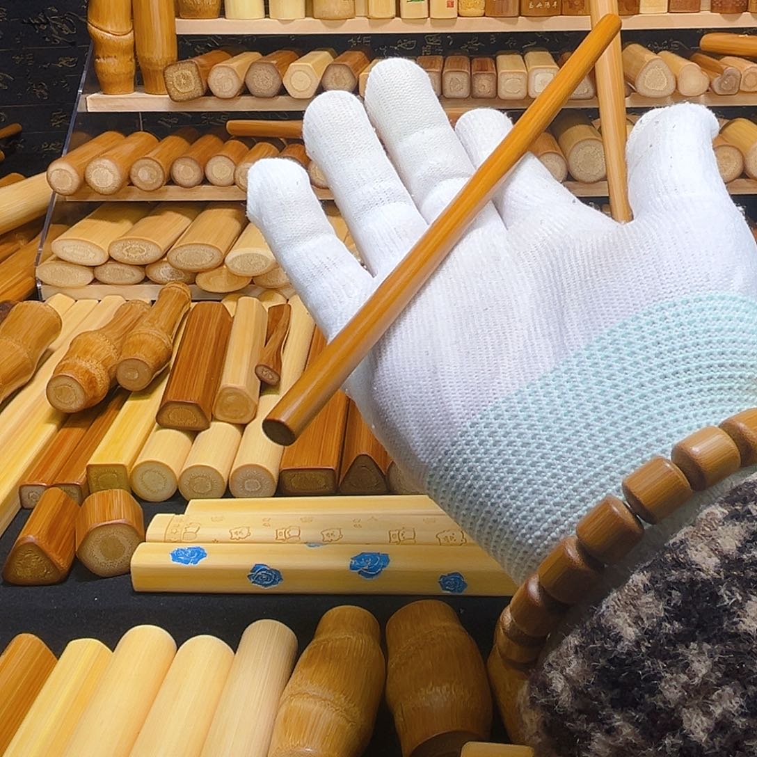 左***了实心玉竹单节烟杆料红皮