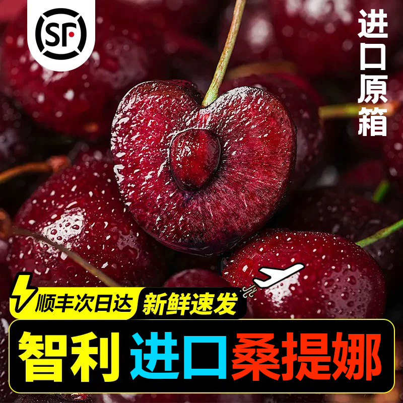 AX【顺丰次日达】4JDD加大加黑五斤原箱进口智利海运桑提娜车厘子当季新鲜水果内附果径卡桑提娜智利共和国