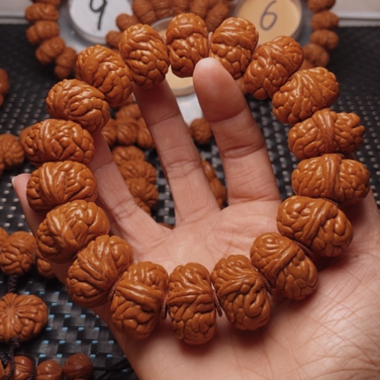 桃核手串龙纹桃核