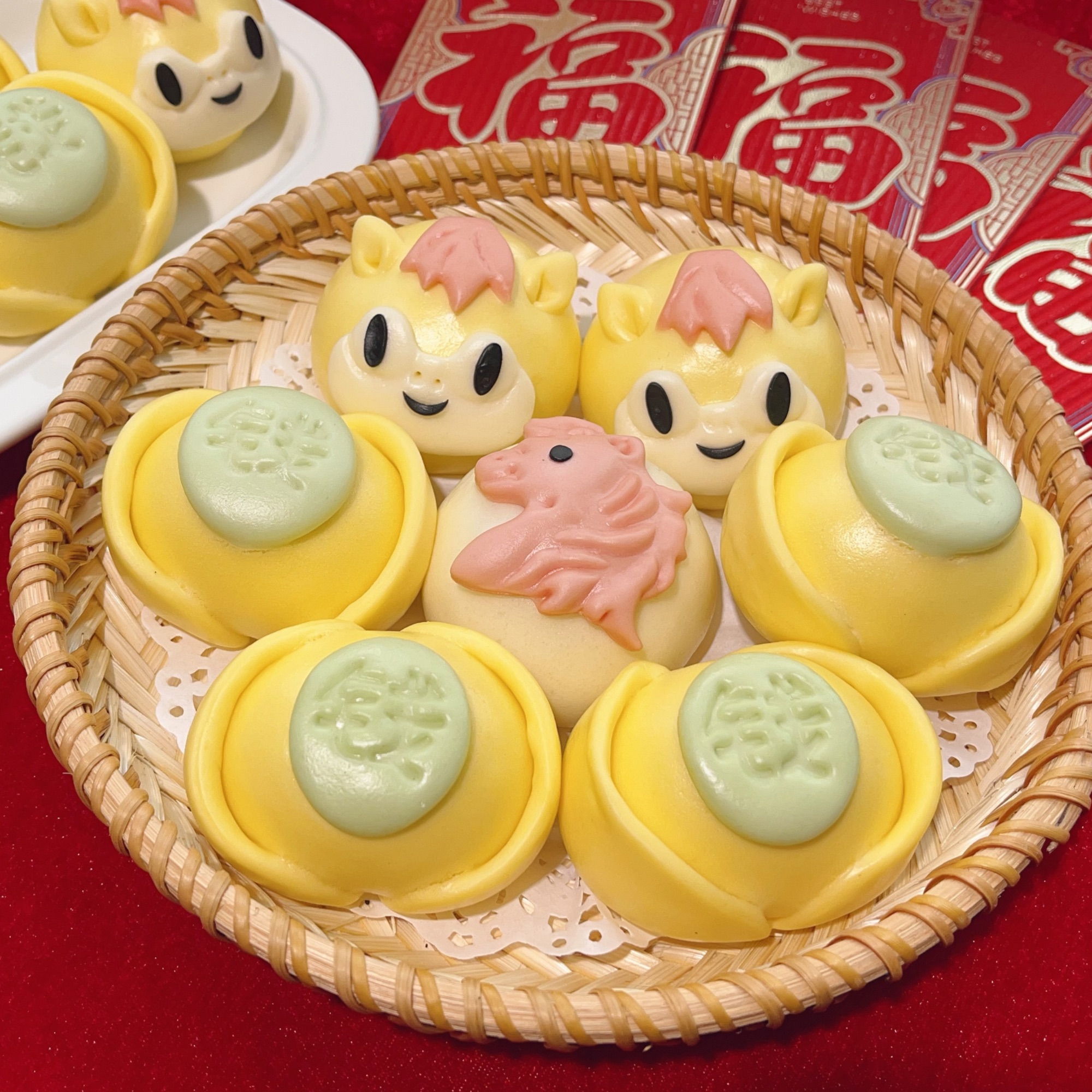 【马年】马上有钱造型馒头 10个/包  蔬果揉面手工制作营养早餐面点