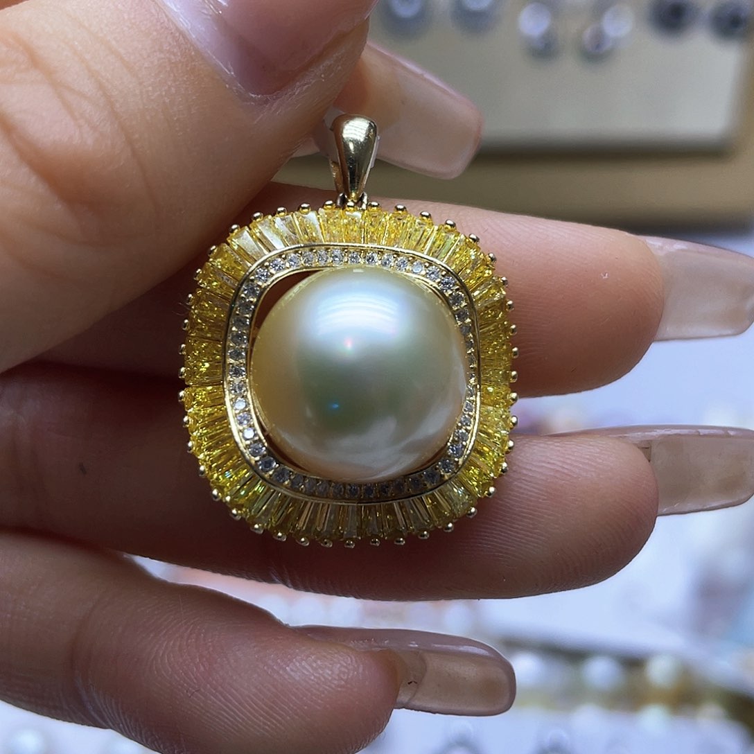 海水珍珠颈饰银S925镶嵌